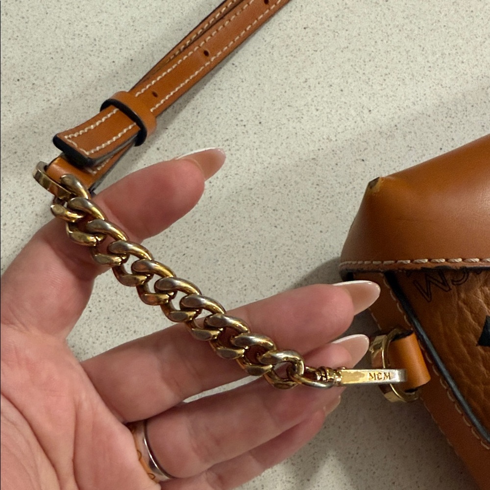 RARE FIND! Authentic MCM Brown and Gold Crossbody/Belt Bag - Picture 7 of 12